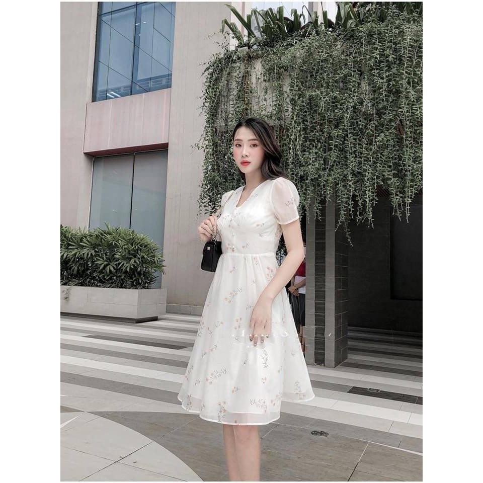 Đầm voan hoa nhí kết hạt nhỏ xinh - Xuxi Dress