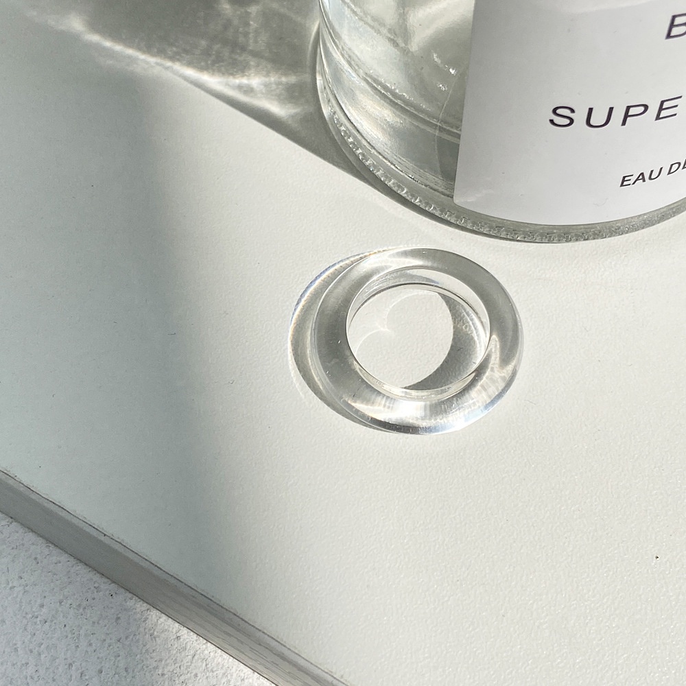 Nhẫn Acrylic Trong Suốt Họa Tiết Hình Học Phong Cách Hàn Quốc Cổ Điển Thời Trang Cho Nữ