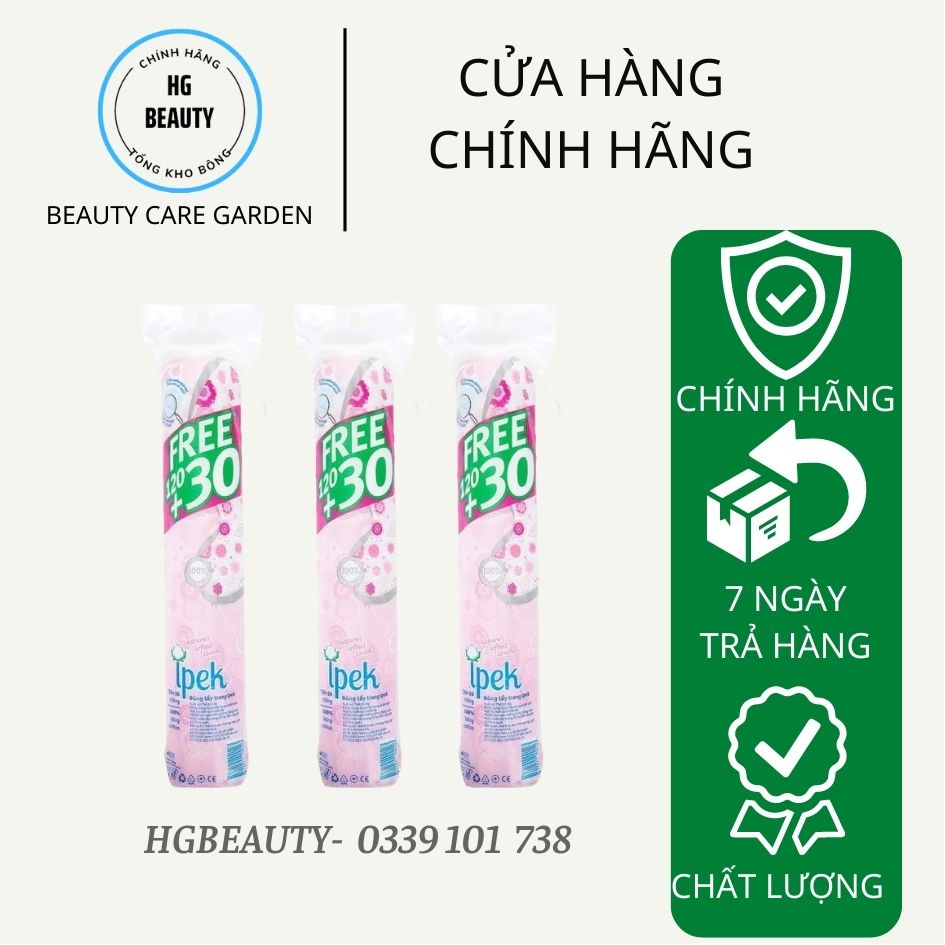 Bông tẩy trang IPEK 100% cotton thổ nhỉ kỳ