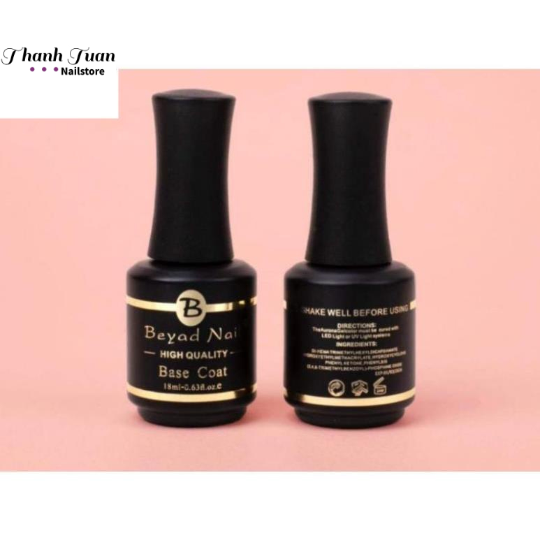 Base top Beyad B chính hãng - sơn gel liên kết, bóng. Hàng đẹp siêu bền có chữ trên nắp - Phụ kiện đồ nail