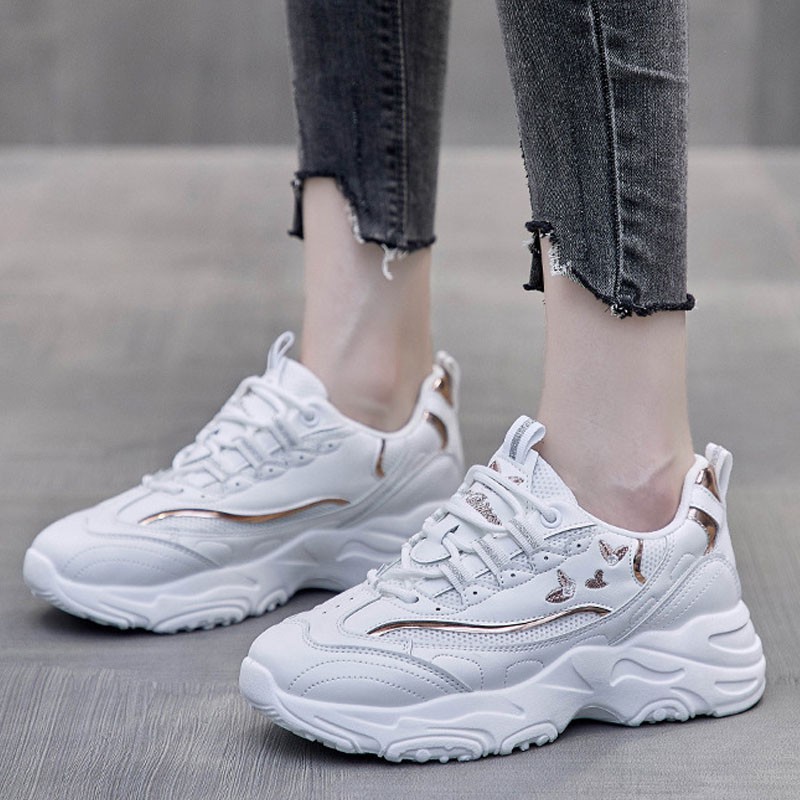 HÀNG NHẬP KHẨU -  Giày sneaker nữ đế cao da đẹp 68726  Hot Trend , mới nhất 2020 Bluewind (Màu Trắng) - Hàng Nhập Khẩu