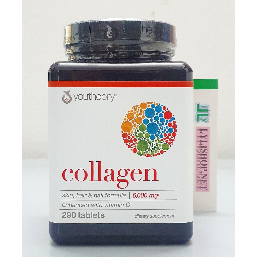 Viên uống đẹp da Collagen chai 290 viên hãng Youtheory từ Mỹ (mẫu mới)