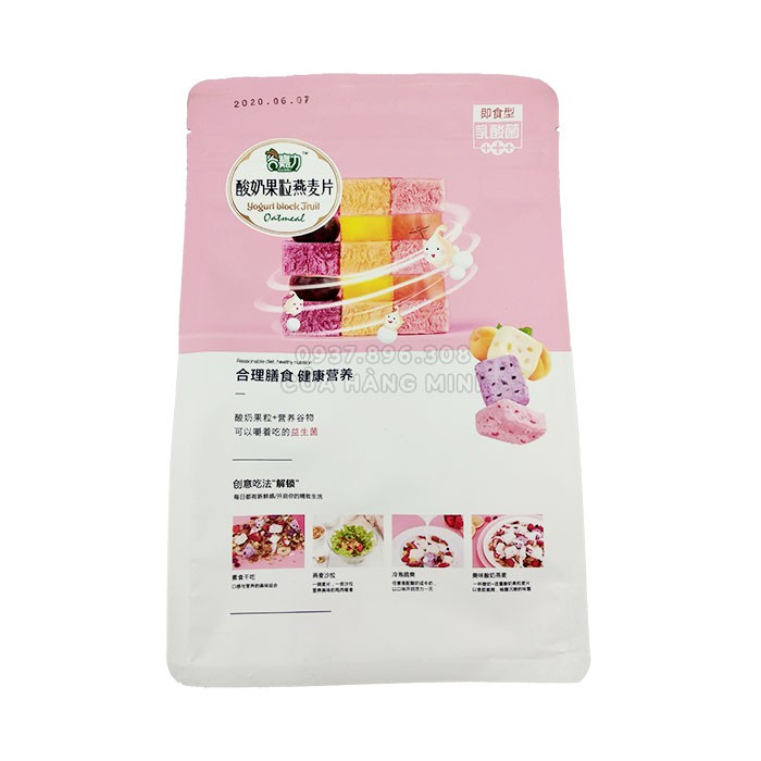 【LOẠI NGON】 Ngũ Cốc Sữa Chua Ăn Sáng Tăng Giảm Cân Mix Trái Cây Yogurt Block Fruit - 500g | WebRaoVat - webraovat.net.vn