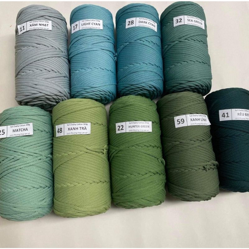 Sợi Chainy Cotton 300gr móc túi siêu nhanh k xù