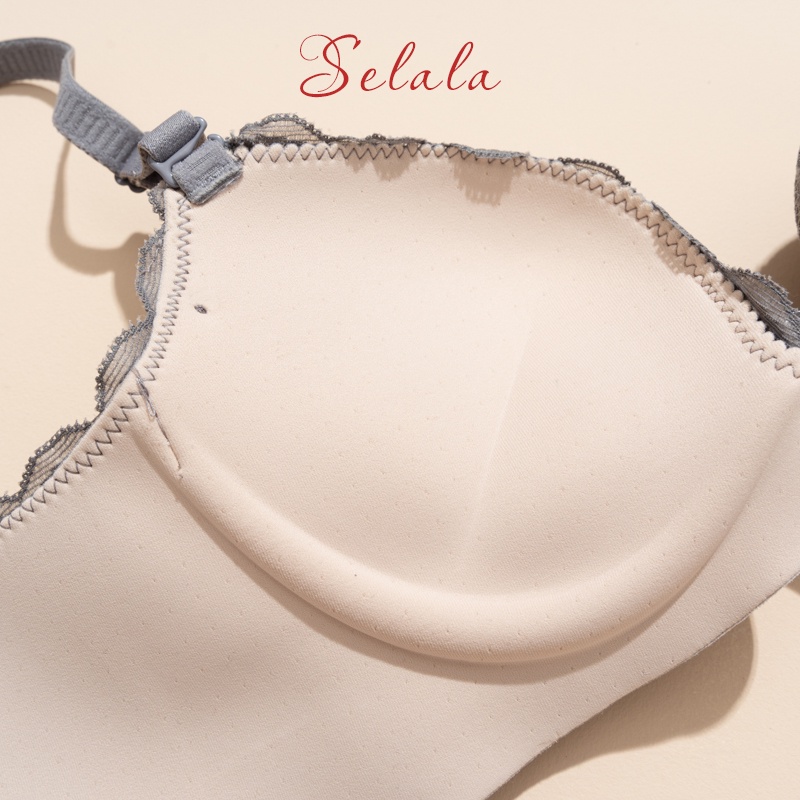 Set Đồ Lót Selala Nơ Thông Hơi Không Gọng Nâng Ngực Siêu Quyến Rũ SET16