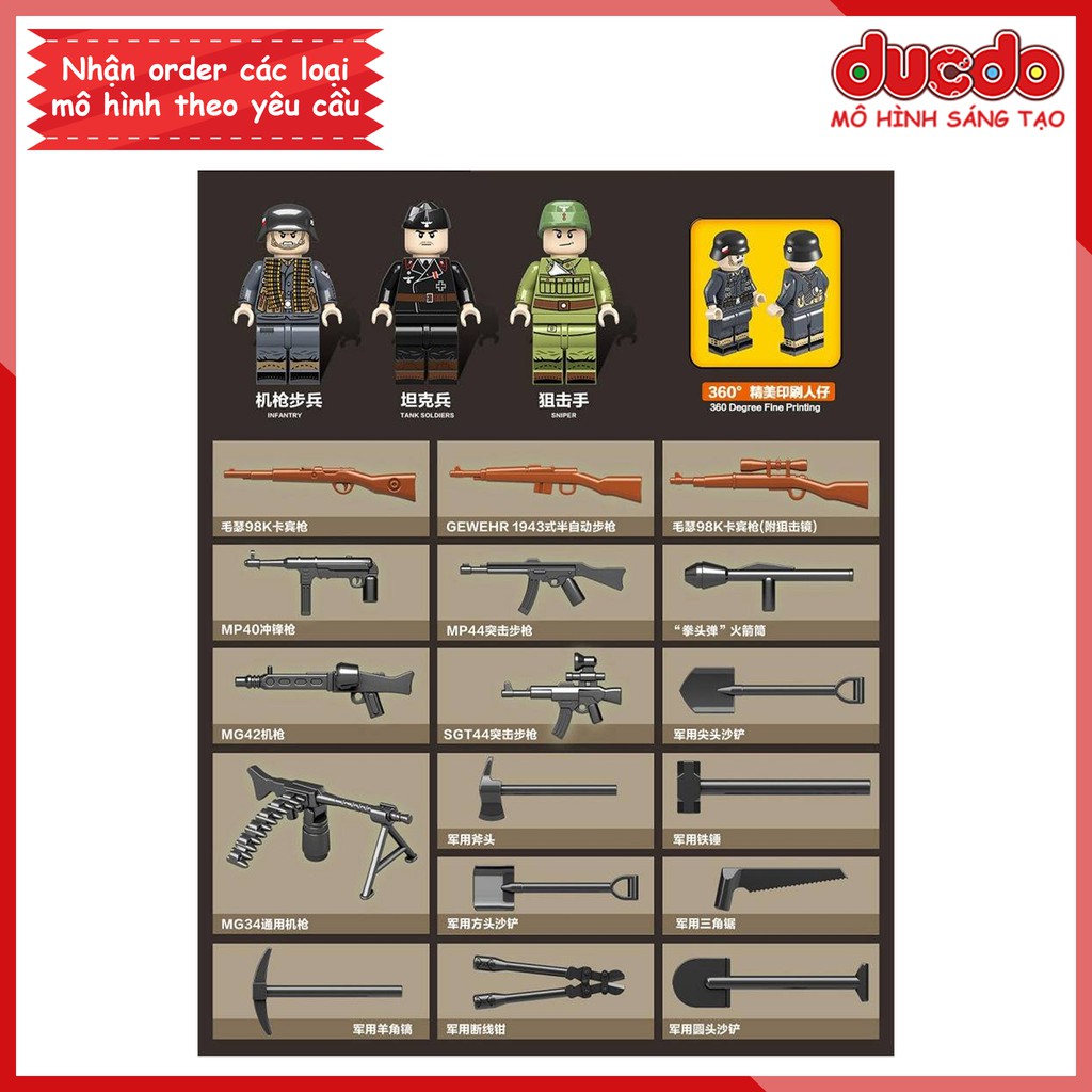 Lắp ghép Siêu tank Panzerkampfwagen III của phát xít Đức hùng mạnh - Đồ chơi Xếp hình Mô hình WW2 QuanGuan 100067