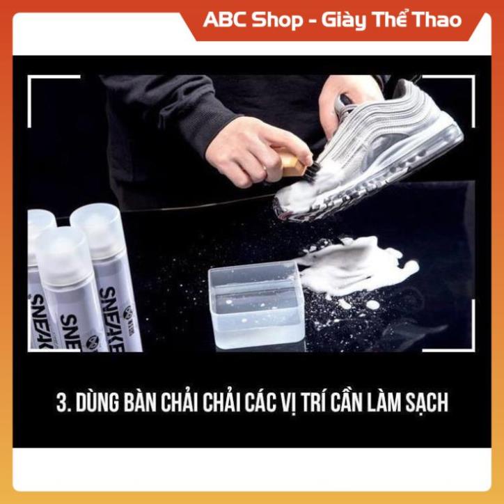 [FreeShip+ Hàng Cao Cấp]  Chai Xịt Vệ Sinh Giày Sneaker - Bình Cao Cấp Bình Xịt Trắng Giày đánh sạch bụi bẩn