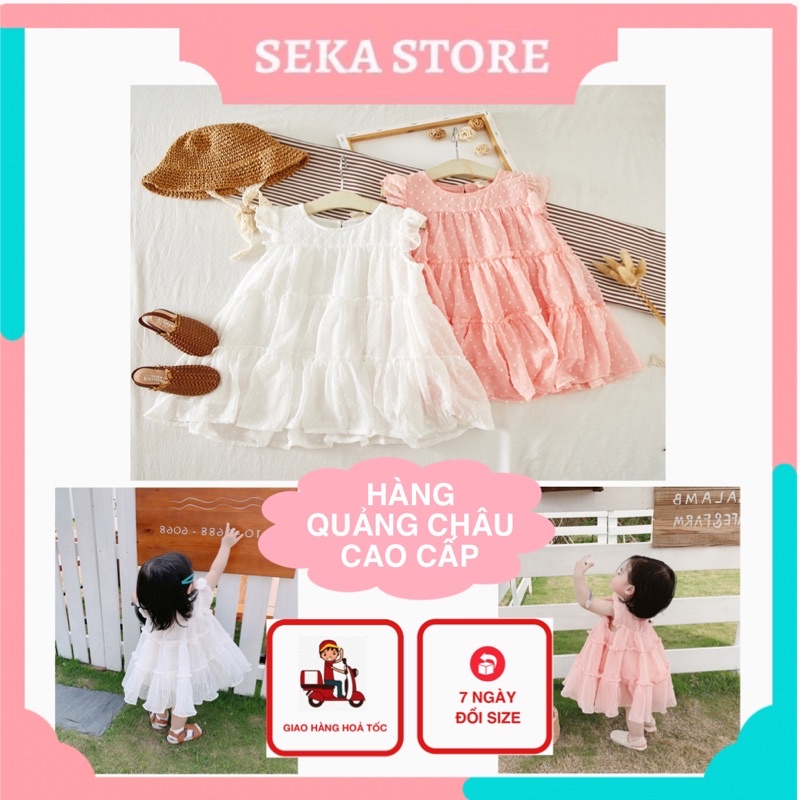 [QUÀ TẶNG LÀ STICKER HOẠT HÌNH ĐÁNG YÊU CHO BÉ] Váy cho bé gái, đầm BaBy Doll công chúa Quảng Châu SEKA STORE -2102.22