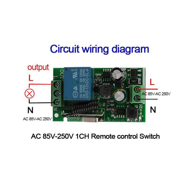 CHANNEL Công Tắc Điều Khiển 433 Mhz Ac 220v 1 Kênh Chuyên Dụng