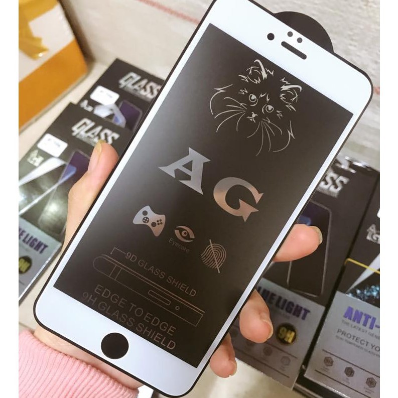 [FULL MÀN CHỐNG VÂN ] Kính Cường Lực Iphone A&G Chống Bám Vân, Full MÀn Cho Iphone 6/6s/6Plus/6sPlus/7/8/7Plus/8Plus/