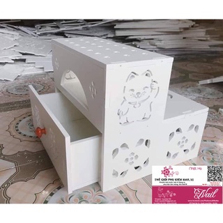 Kệ kê chân có ngăn kéo làm nail đẹp và chắc chắn