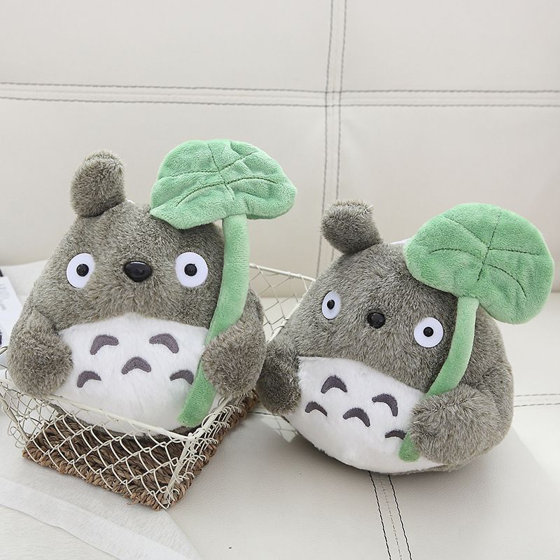 HYC Humey Totoro Nhồi Bông Siêu Mềm Với Lá Sen Lý Tưởng Cho Trẻ Em Và Người Yêu 30 cm