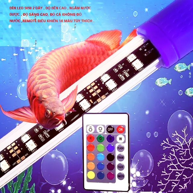 Đèn led remote đổi màu cho hồ cá 55cm-95cm