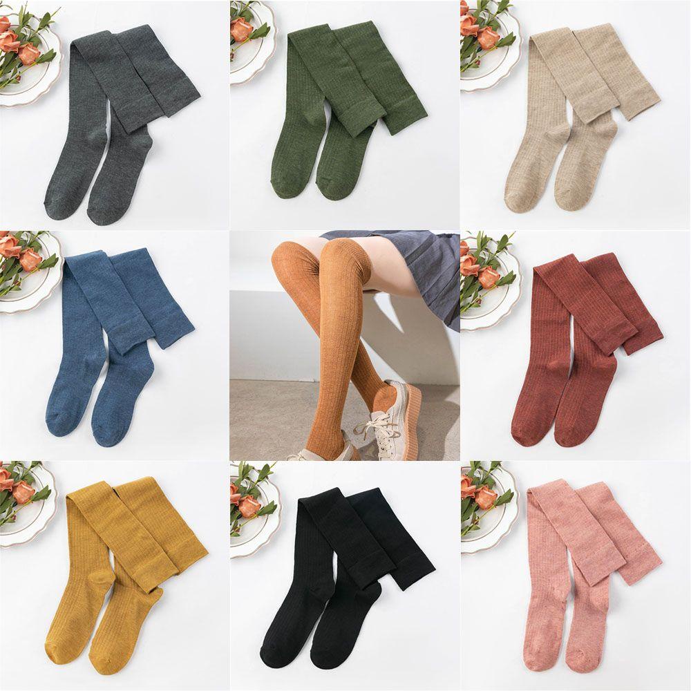 Giày Bốt Cổ Cao Qua Gối Màu Sắc Thời Trang Cho Nữ