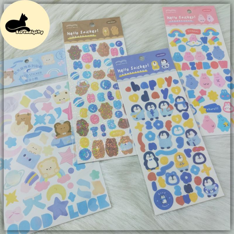 ♥ Sticker Colorful Ribbons - Sticker Trang Trí Sổ, Decor Top Loader ♥