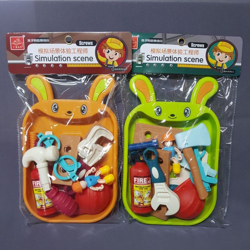 Khay đồ chơi dụng cụ sửa chữa, cứu hoả A380-218