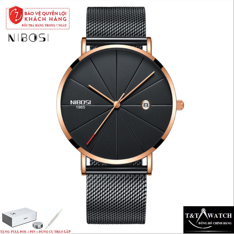 ĐỒNG HỒ NAM NIBOSI 2321  DÂY THÉP LƯỚI CAO CẤP