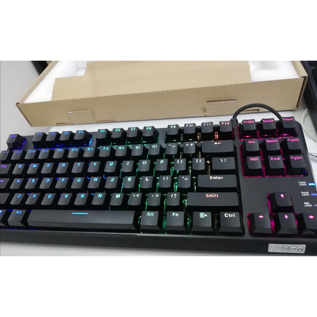 Phím cơ Fuhlen M87S RGB 2021- Red switch ( Bảo hành 24 tháng)- Chính hãng Ninza