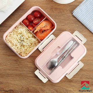 Hộp đựng cơm lúa mạch 3 ngăn mới nb40
