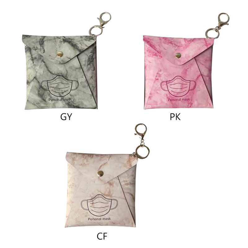 Túi đựng khẩu trang có móc khóa chống thấm nước tiện dụng