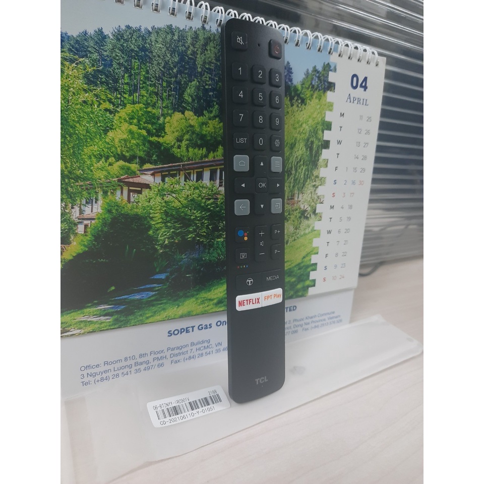 Remote Điều khiển tivi TCL giọng nói nút Netflix, FPT Play- Hàng mới chính hãng 100% Tặng kèm Pin