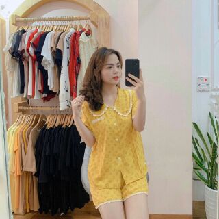 Bộ mặc nhà vải đũi lụa cao cấp