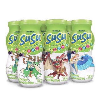 ( Đủ Mùi ) Chai Sữa Chua Uống SuSu IQ - 6 chai x 80ml