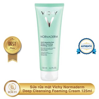 Sữa rửa mặt Vichy Normaderm Deep Cleansing Foaming Cream 125ml
