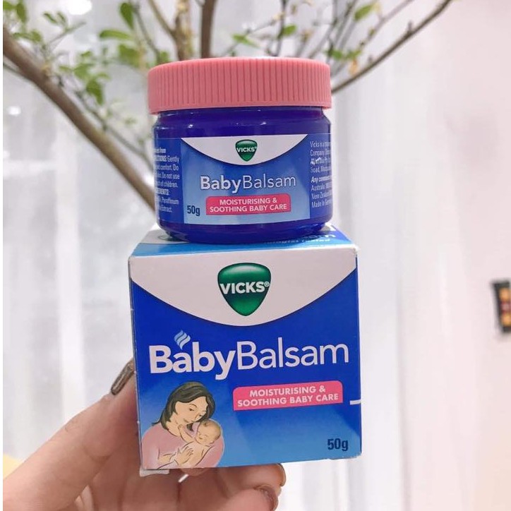 Dầu Bôi Ấm Ngực Vick Baby Balsam Úc 50GR - DẦU GIỮ ẤM, GIẢM HO VICKS CHO BÉ TỪ 3 THÁNG - ladycare90