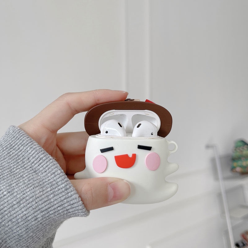 Genshin Impact HuTao Ghost Doll Hot Silicone Case cho Apple Airpods 1/2 / 3 Pro Vỏ bảo vệ Tai nghe Vỏ đựng tai nghe