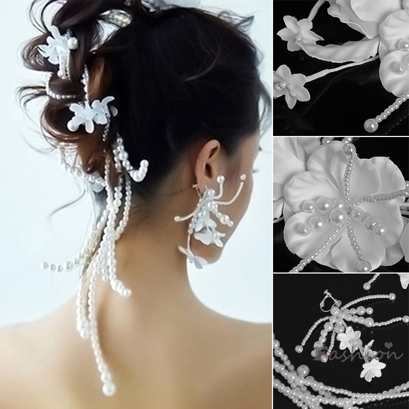 1 Cặp Kẹp Tóc Pha Lê Lấp Lánh Cho Cô Dâu