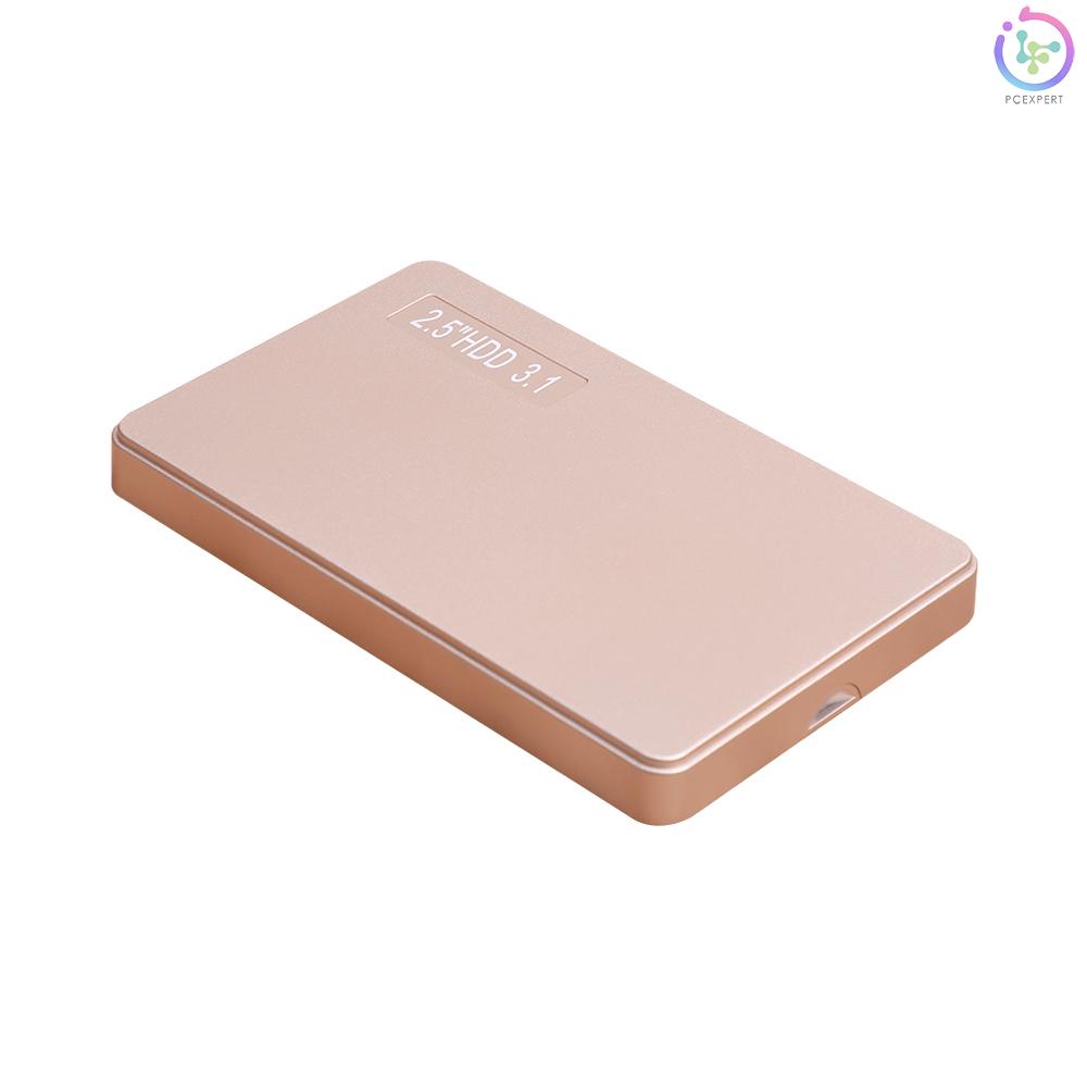 2.5'' Type-C to USB 3.0 External Hard Drive Portable HDD High Transmitting Speed Plug&amp;Play for Desktop/Laptop (320GB) Gold