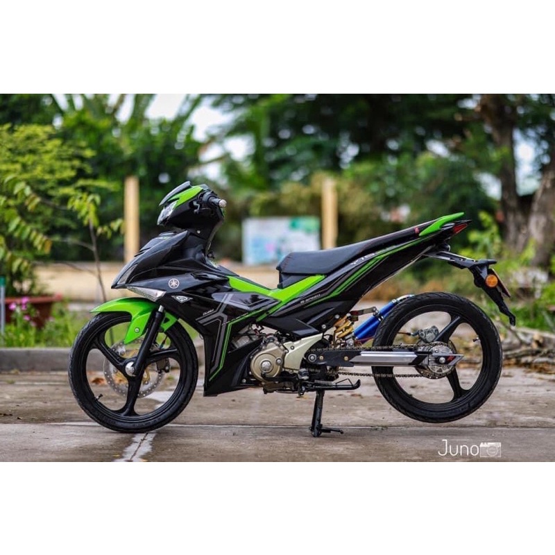 tem rời exciter 150 đen xanh