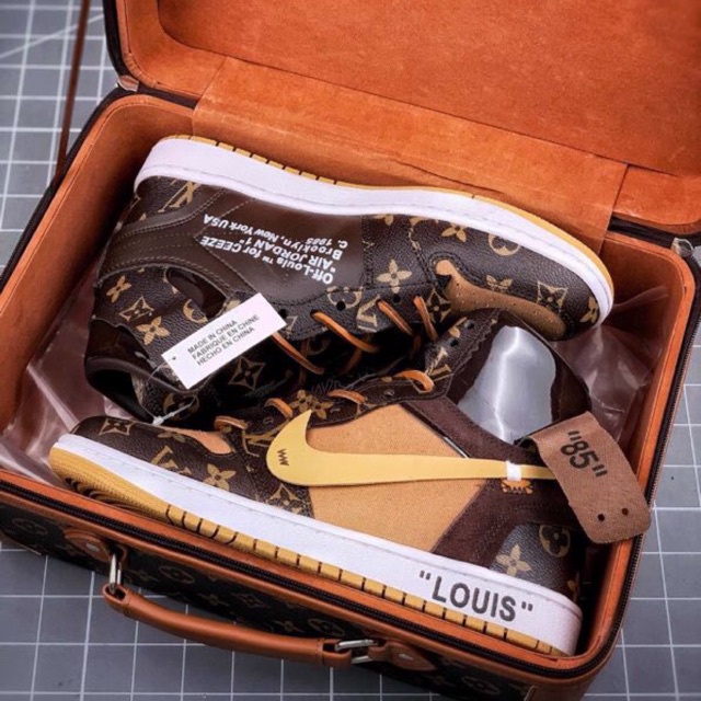 Giày thể thao JD1 x LV cực chất , Giày thể thao jordan nam nữ bản mới cực chất hót trend 2022