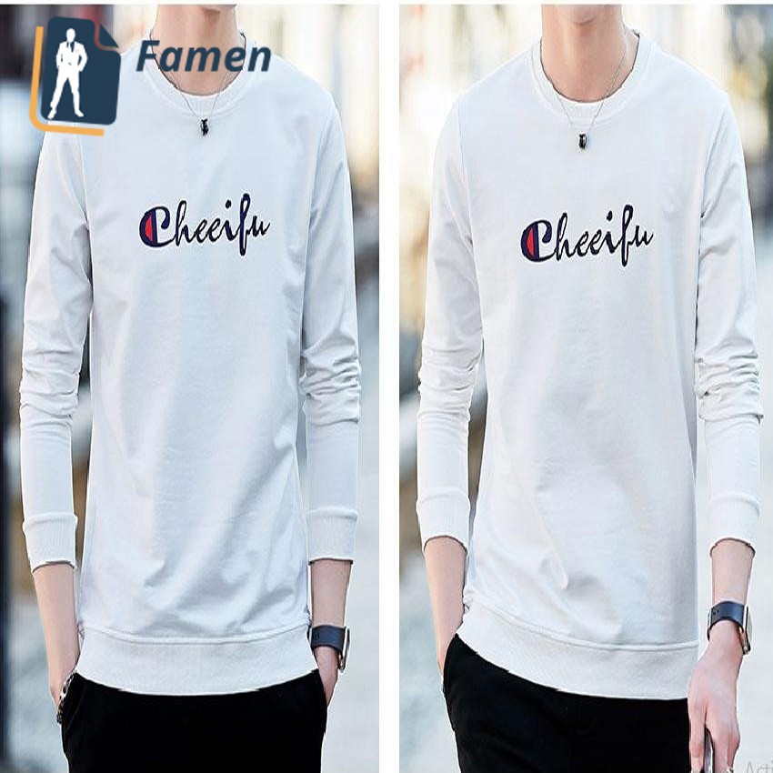 Áo Thun Nam Dài Tay Hè Phom Rộng Có Chữ CheeiBu 5 màu tại shop Famen | BigBuy360 - bigbuy360.vn