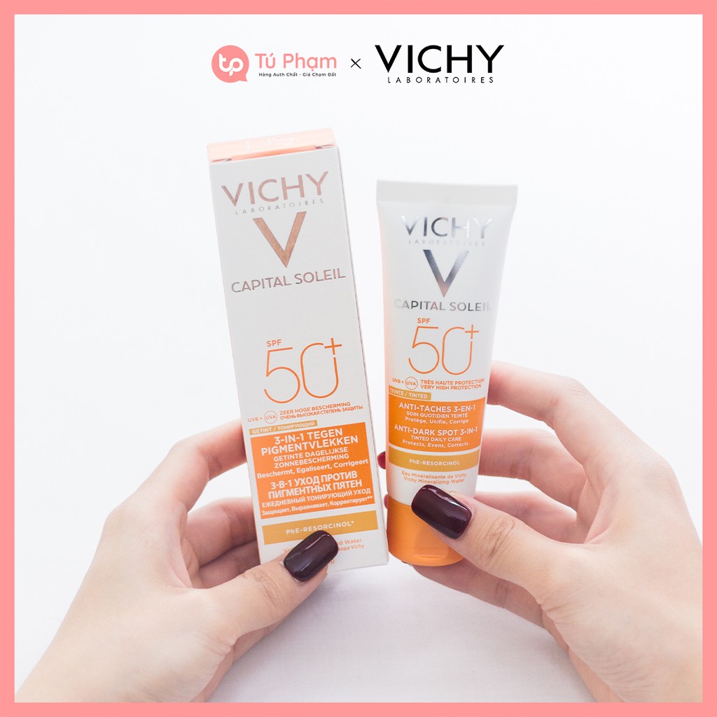 Kem Chống Nắng Vichy Capital Soleil SPF 50 Anti-Dark Spot 3-in-1 50ml