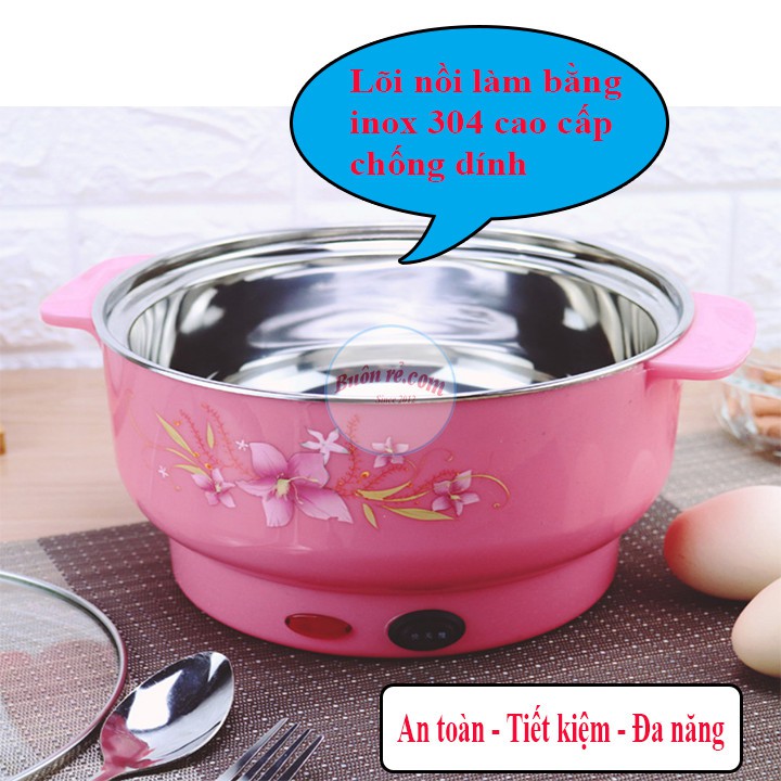 Nồi lẩu điện mini đường kính 24cm - 26cm đa năng cho gia đình 01035 – 01036 Buôn Rẻ