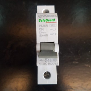 Cầu dao tự động mcb 1p 63a - c63 sino vanlock