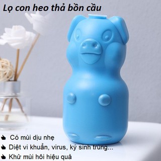 Lọ thả bồn cầu hình con lợn khử mùi hôi diệt vi khuẩn có hại