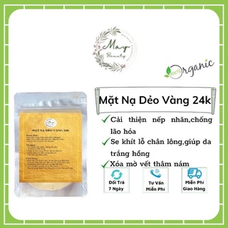 100gr Bột Mặt Nạ Dẻo Vàng 24k Dưỡng Da, Tẩy Tế Bào Chết Mỹ Phẩm Handmade