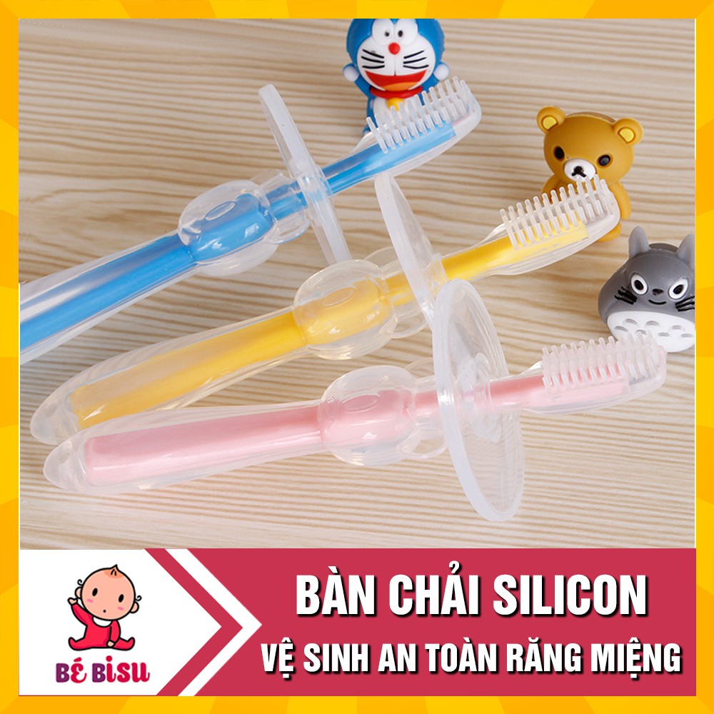 Bàn chải đánh răng silicon mềm an toàn cho bé