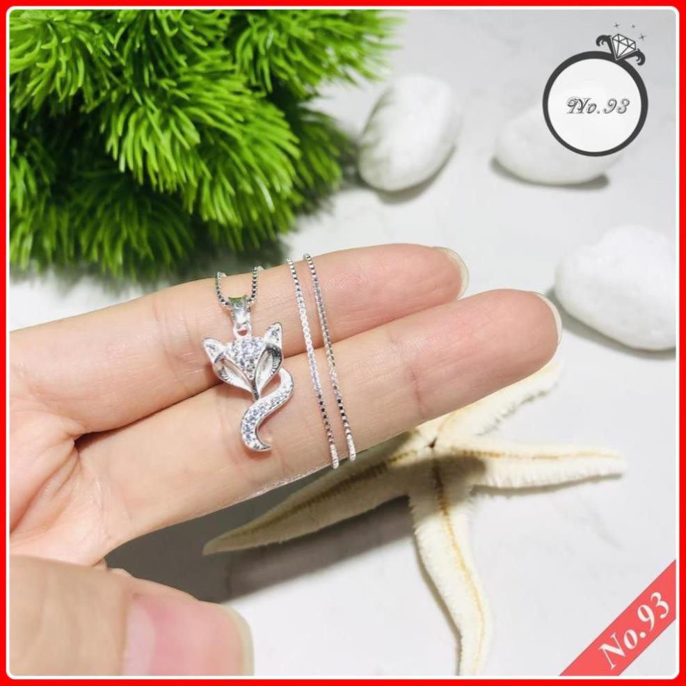 (BẠC CHUẨN)  DÂY CHUYỀN BẠC NỮ MẶT HỒ LY VÒNG CỔ BẠC NỮ ĐẸP TRANG SỨC NO.93