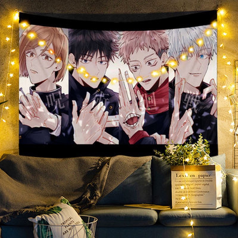 Tranh Vải Treo Tường Họa Tiết anime jujutsu kaisen Dễ Thương