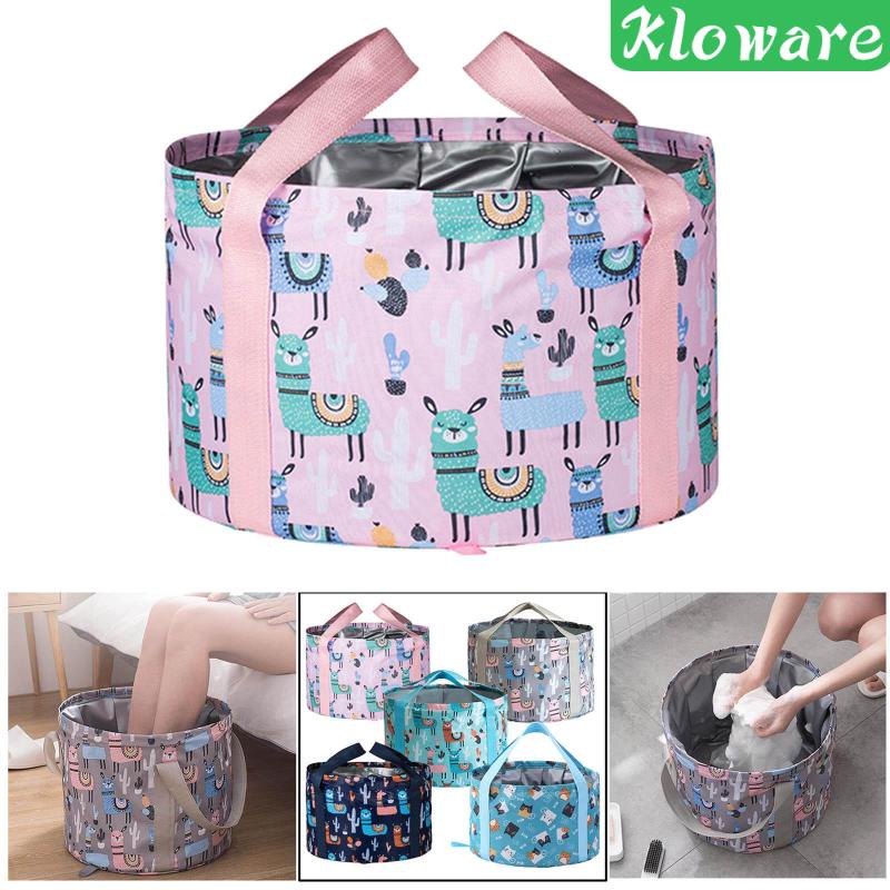 Chậu Ngâm Chân Có Tay Cầm Có Thể Gấp Gọn Tiện Dụng Khi Đi Cắm Trại