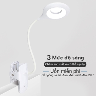 Đèn LED cảm ứng 3 mức độ sáng thiết kế đầu kẹp di động tiện dụng