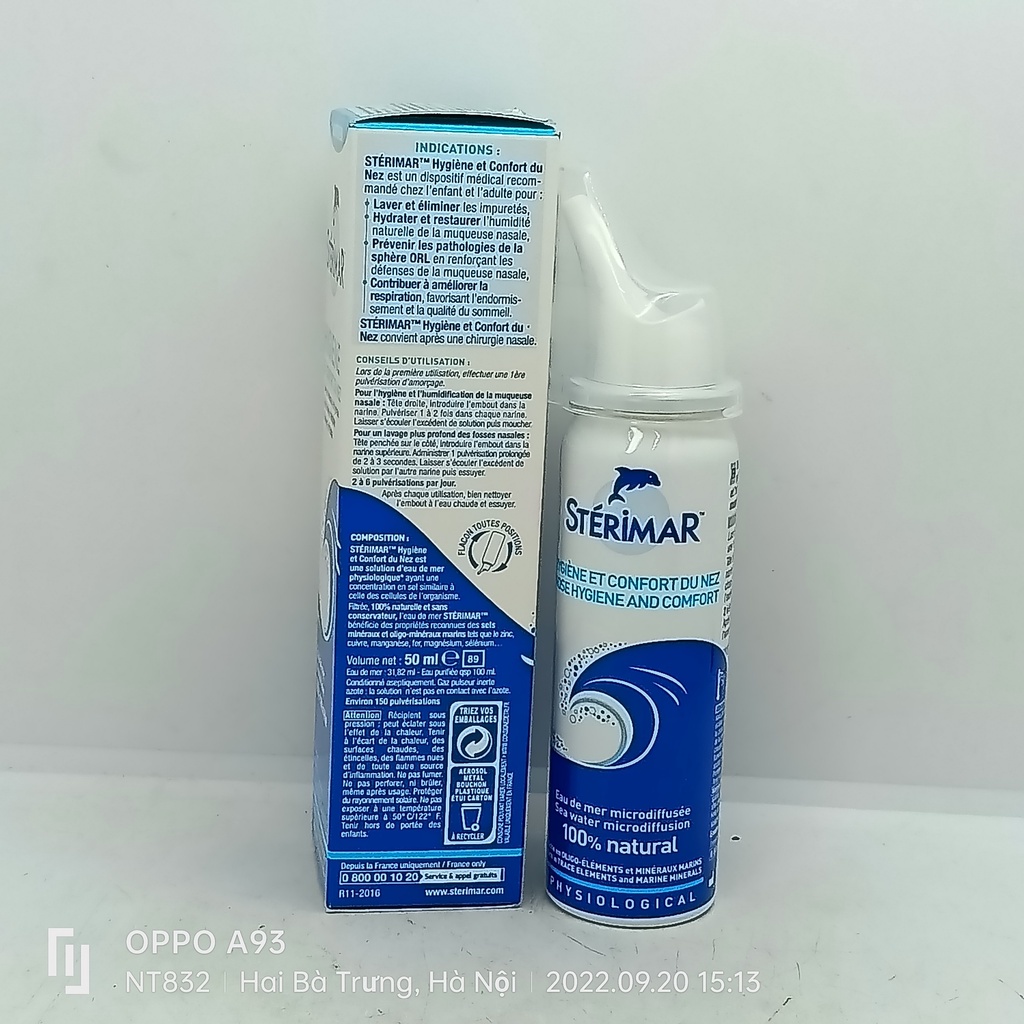 Sterimar dung dịch xịt mũi dành cho trẻ trên 3 tuổi và người lớn 50ml