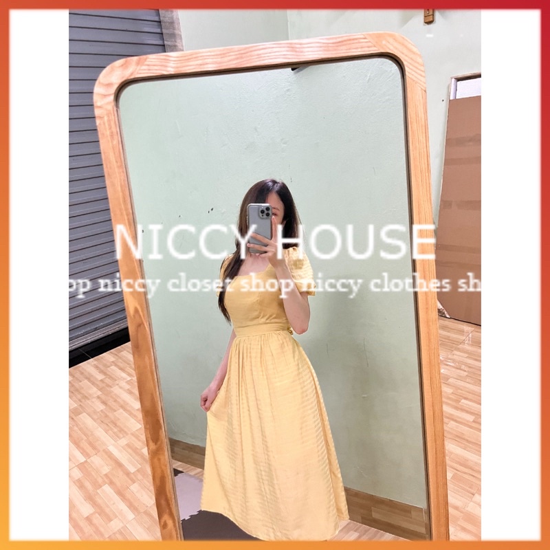 [ẢNH THẬT/VIDEO] Váy đũi tay bồng cổ vuông, váy tay bồng 4 Màu 2 LỚP dày dặn (ảnh thật ở cuối) | BigBuy360 - bigbuy360.vn