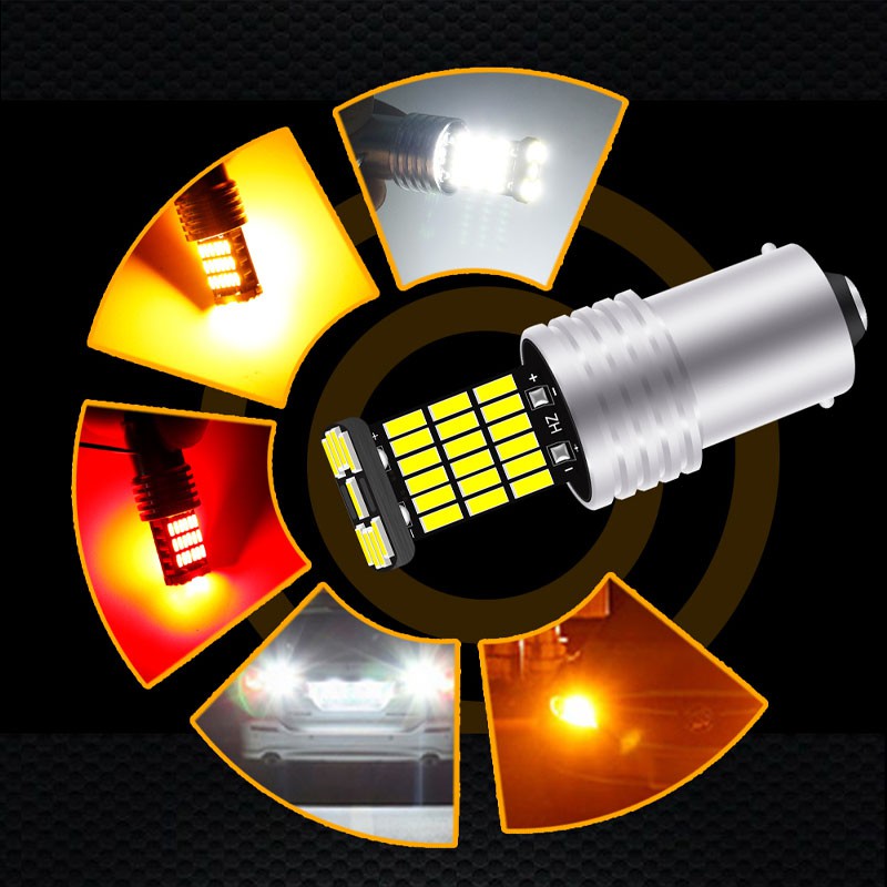 Đèn LED Kevanly Phanh Xe Hơi T15 T20 Ba15S 1156 Bay15D Py21W W16W P21W 3156 3157 T25 45smd