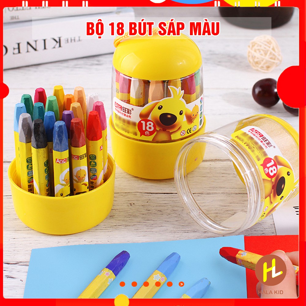 Bộ 18 Bút sáp màu  ANC cho bé thỏa sức sáng tạo-QATE0166