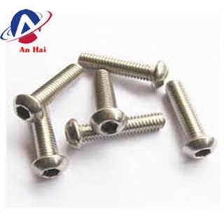 Bulong lục giác chìm chỏm cầu size M5/M6 inox, ốc đầu chỏm cầu , ốc lục lăng đầu dù inox, inox 304 , inox 201